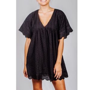 Mustard Seed White Eyelet Romper-Dress